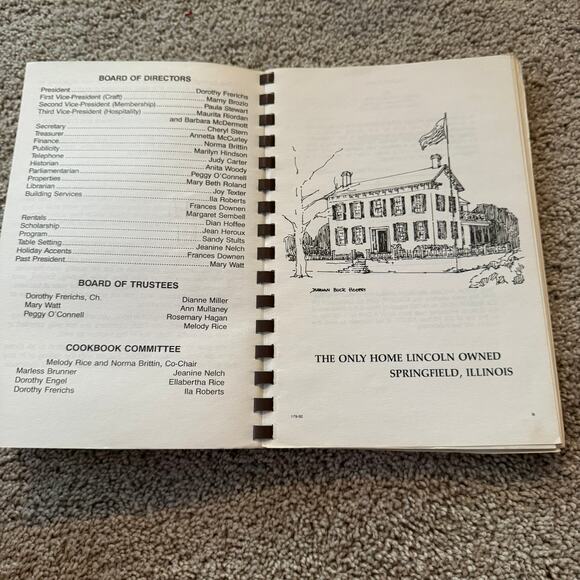 Vintage 1992 Treasured Recipes Cookbook Springfield Illinois Ceramics & Crafts - Picture 3 of 12